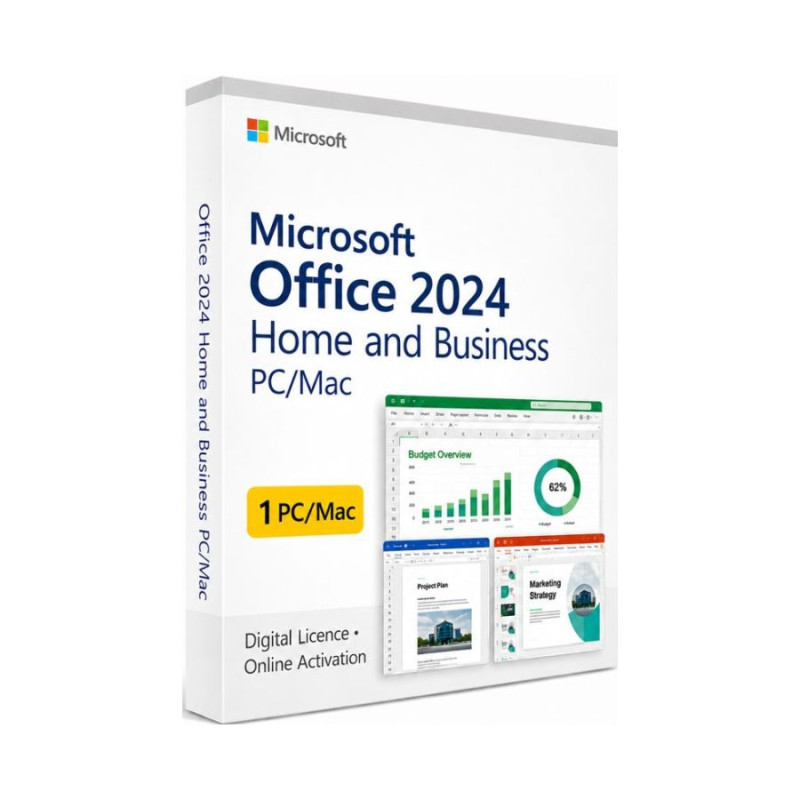 Microsoft Office 2024 Home and Business license PC Mac Word Excel Outlook PowerPoint no subscription