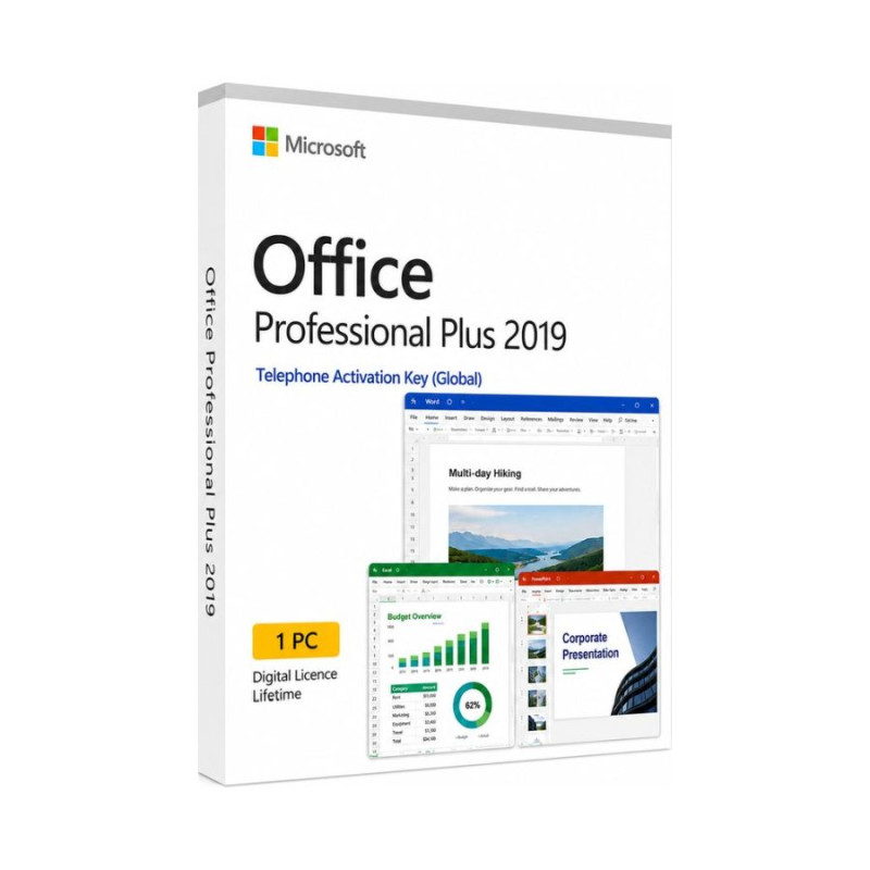 Microsoft Office Professional Plus 2019 telephone activation global license Word Excel Outlook PowerPoint Access Publisher