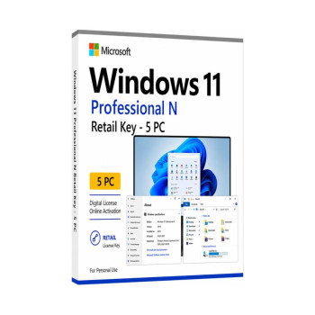 Windows 11 Professional N Retail Key - 5 PC